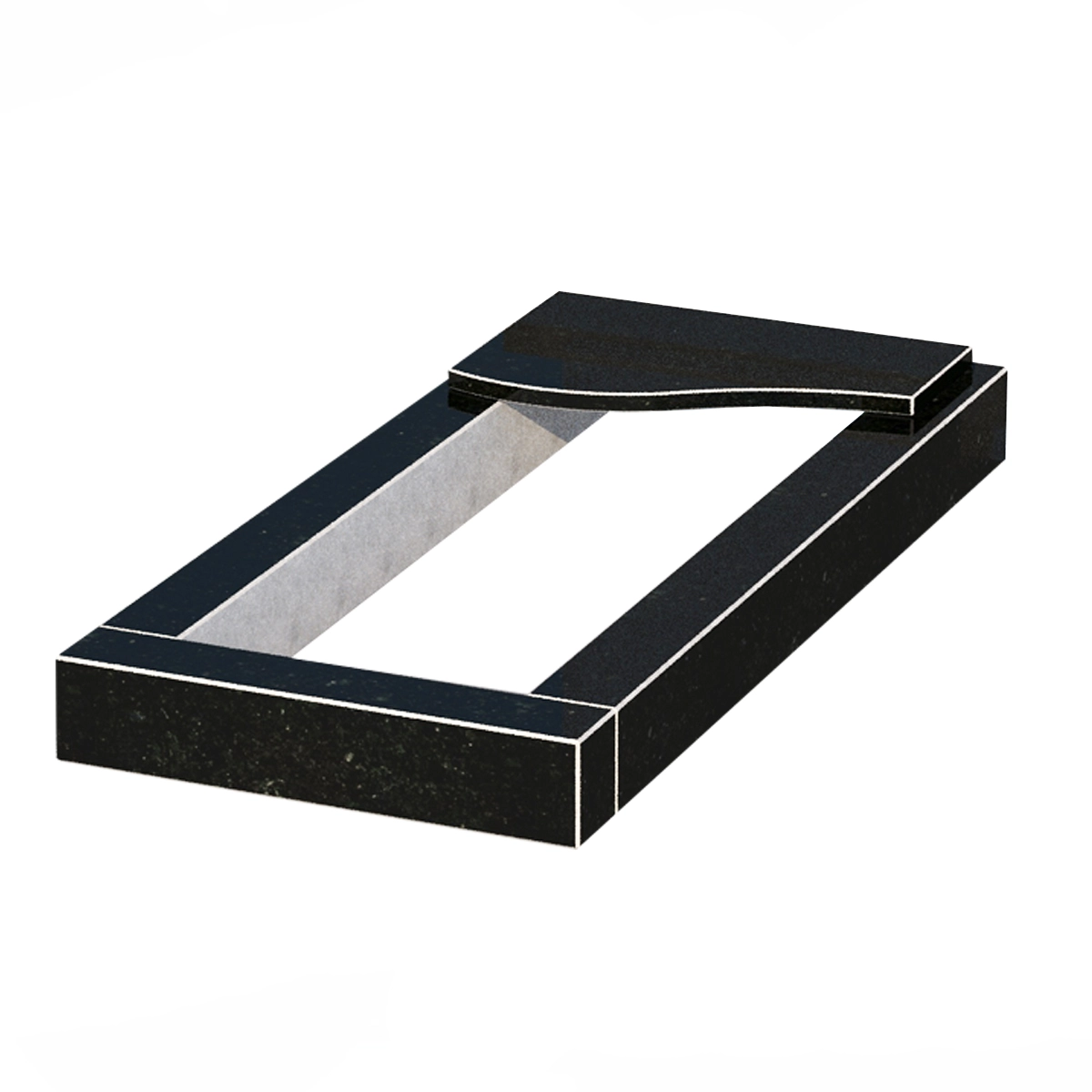 Основное Цветник на могилу обработка сторон 1080x500x100 из гранита серия Базис с неполированными фасками Коростышевского карьера cv-kor-npf-1080-500-3-volna-1-st