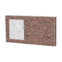 Стела памятника 400x800x50 из гранита горизонтальная с неполированными фасками из Токовского гранита левая stn-tok-npf-40-80-05-001-L