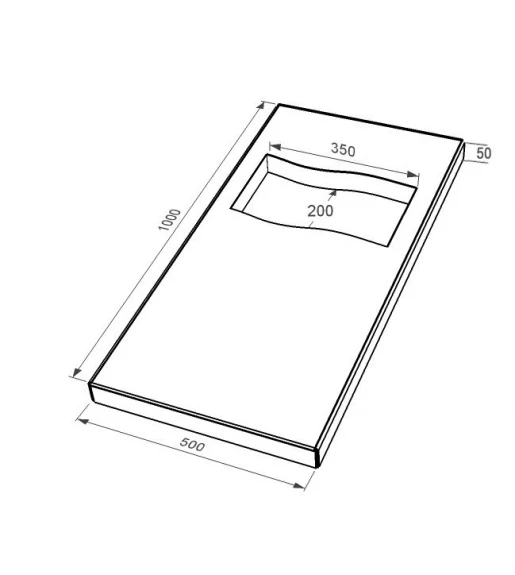 Розміри Надгробна плита з вирізаним прапором 1000x500x50 з граніту Коростишівського кар'єру з полірованими фасками плита Прапор pl-kor-pf-pt-100-50-05-PRAPOR