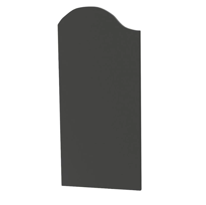 Основное Плита вставка на памятник для портрета и надписей черного цвета 370x810x20 фигурная с Ивано-Долинского карьера ptk-baz-pf-pt-81-37-02-011-l