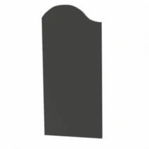 Плита вставка на памятник для портрета и надписей черного цвета 370x810x20 фигурная с Ивано-Долинского карьера ptk-baz-pf-pt-81-37-02-011-l