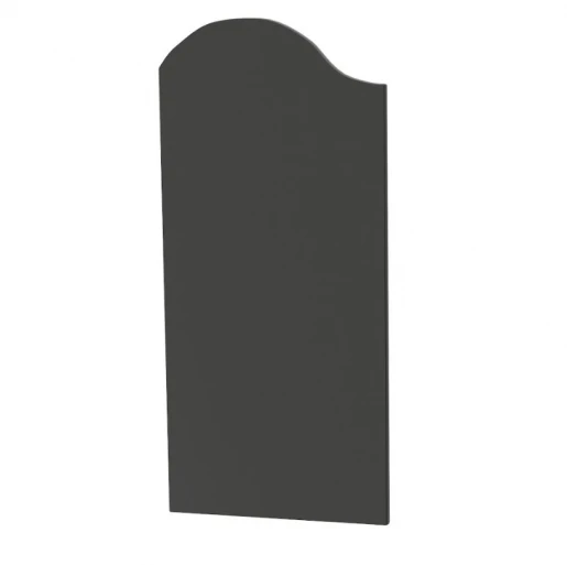 Плита вставка на памятник для портрета и надписей черного цвета 370x810x20 фигурная с Ивано-Долинского карьера ptk-baz-pf-pt-81-37-02-011-l