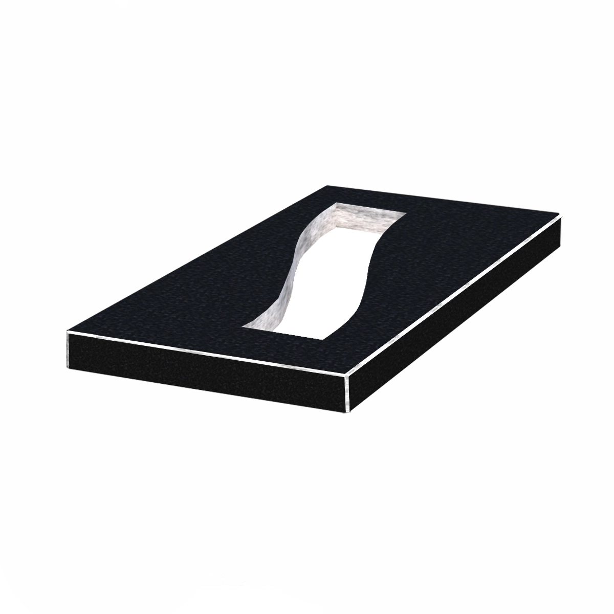 Основне Надгробна плита довжиною 80 см 800x400x50 з граніту Смуга із неполірованими фасками Букинського кар'єру ліва pl-buk-npf-pt-80-40-05-POLOSA-l