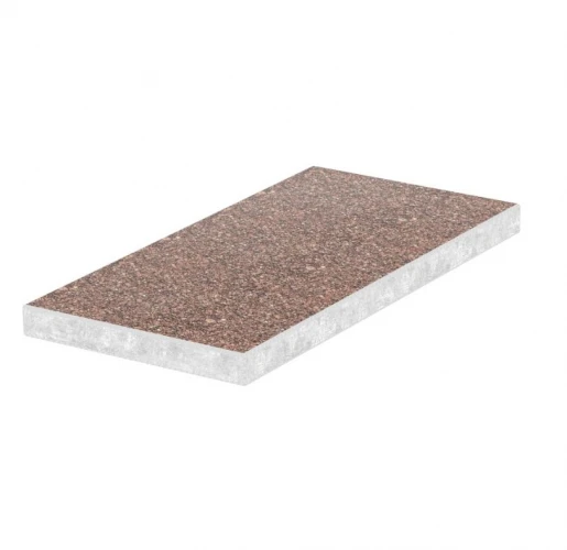 Надгробна плита 800x400x50 з Токівського граніту із неполірованими фасками Базіс pl-tok-npf-npt-80-40-05