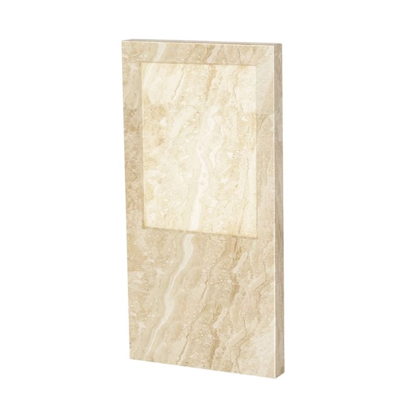 Основное Стела памятника бежевого цвета 800x400x50 вертикальная с полированными фасками из мрамора Дайна st-dan-pf-80-40-05-001