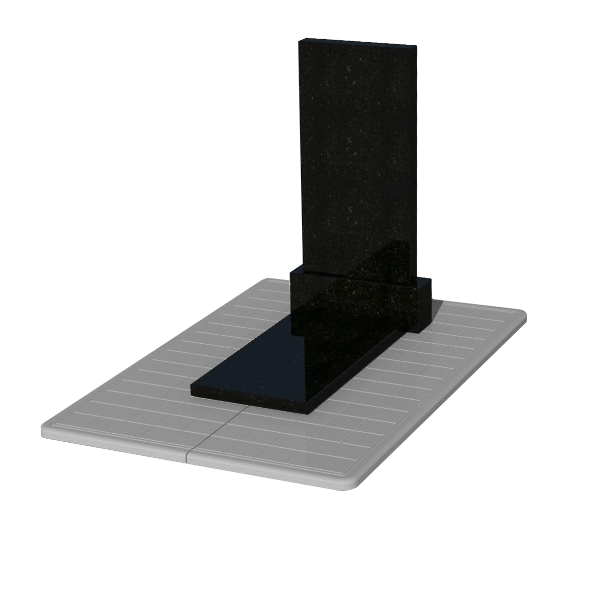У комплексі Протиусадкова плита під пам'ятник 1950x1300x50 без отвору для квітника одинарна серія Квадрат pbd-Kvadrat-195-130-05