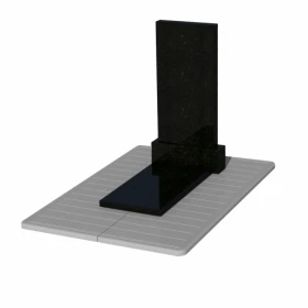 У комплексі Протиусадкова плита під пам'ятник 1950x1300x50 без отвору для квітника одинарна серія Квадрат pbd-Kvadrat-195-130-05