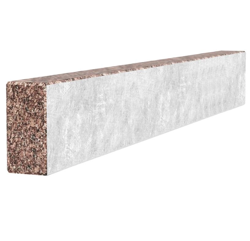 С других сторон Брус для цветника и гробницы из Токовского гранита 850x100x50 из гранита боковой с полированными фасками br-tok-pf-85-10-05