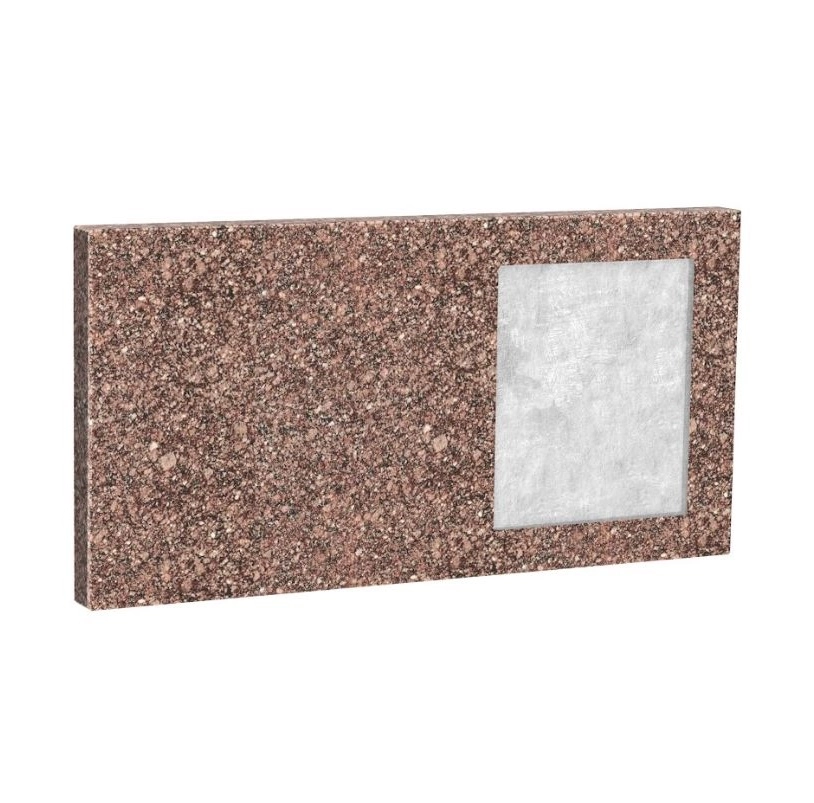 Основне Стела пам'ятника з Токівського граніту 400x800x50 горизонтальна з полірованими фасками права stn-tok-pf-40-80-05-001-R