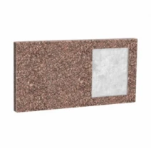 Стела памятника из Токовского гранита 400x800x50 горизонтальная с полированными фасками правая stn-tok-pf-40-80-05-001-R