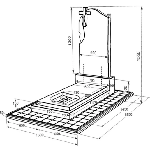 Розміри Гранітний пам'ятник на могилу виробництво Україна одинарний із чорного граніту Коростишів з листом різьблена робота к13-kor-pf-120-60-08-142-pbd3