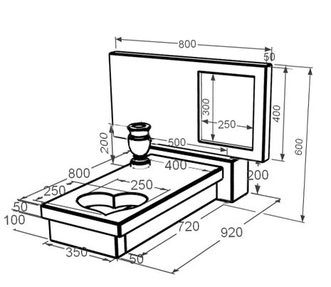 Розміри Мармуровий пам'ятник кольоровий одинарний з бежевого мармуру Дайна Реале з серцем різьблена робота к11-dan-pf-40-80-05-001