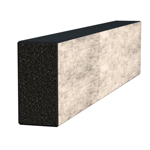 З інших боків Брус для квітника на могилу на кладовище 500x100x50 з граніту лицьовий (тильний) з полірованими фасками Букинського кар'єру br-buk-pf-50-10-05