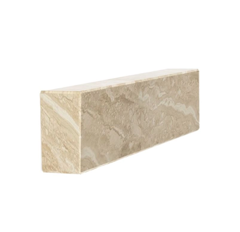 Основное Брус для цветника и гробницы цветной 350x100x50 из мрамора лицевой (тыльный) с полированными фасками из мрамора Дайна br-dan-pf-35-10-05