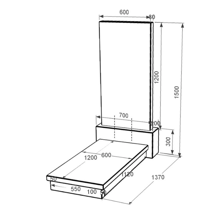 Размеры Гранитный памятник для мужчины одинарный из черного гранита Коростышев без резных работ к10-kor-npf-120-60-08-001