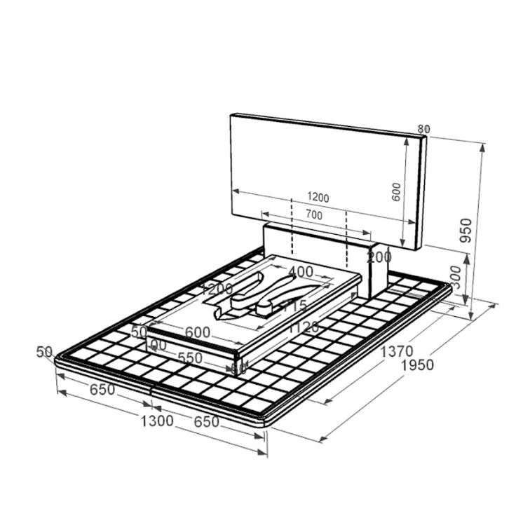 Розміри Гранітний пам'ятник з Тризубом резним одинарний із чорного граніту Коростишів к8-kor-npf-60-120-08-001-pbd3