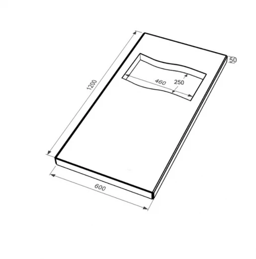 Размеры Надгробная плита из гранита 1200x600x50 Коростышевского карьера с неполированными фасками плита Флаг pl-kor-npf-npt-120-60-05-PRAPOR