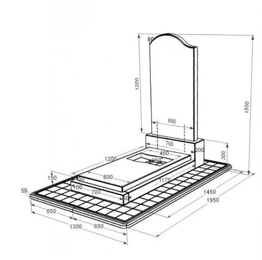 Размеры Памятник из гранита с резным флагом одинарный из черного гранита Коростышев к6-kor-npf-120-60-08-011-l-pbd3