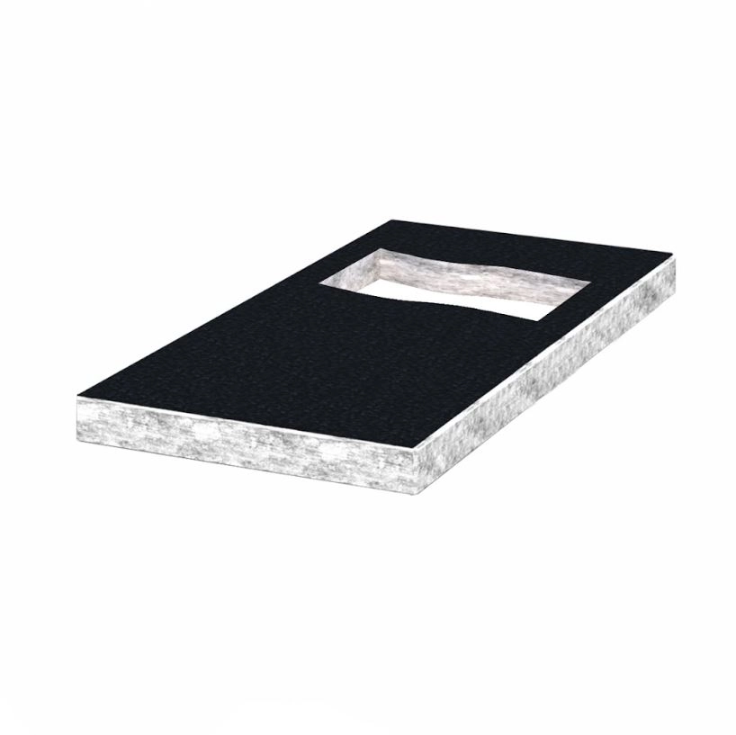 Основне Надгробна плита вузького розміру 800x400x50 з граніту Букинського кар'єру із неполірованими фасками плита Прапор pl-buk-npf-npt-80-40-05-PRAPOR