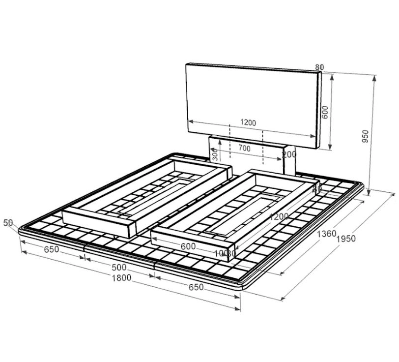 Розміри Гранітний пам'ятник висотою 90 см подвійний із чорного граніту Коростишів без різьблених робіт к14-kor-pf-60-120-08-001-pbd3