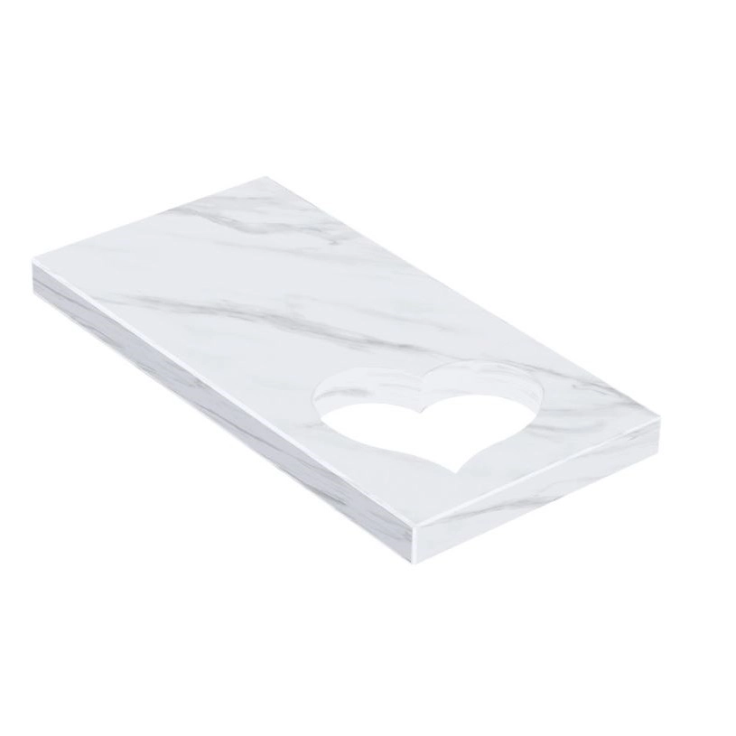 Основне Надгробна плита 800x400x50 із мармуру Волокас з полірованими фасками серія Серце права pl-vol-pf-pt-80-40-05-SERCE-r