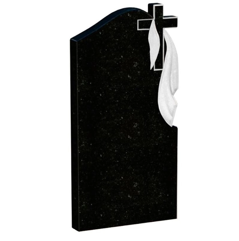 Основное Стела памятника габбро 1200x600x80 из гранита с полированными фасками Коростышевского карьера правая st-kor-pf-120-60-08-142-r