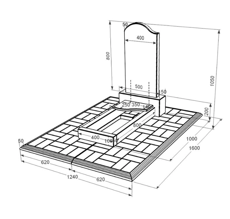 Розміри Пам'ятник із граніту доньці одинарний із чорного граніту Коростишів з хвилею різьблений к4-kor-pf-80-40-05-011-l-pbd1