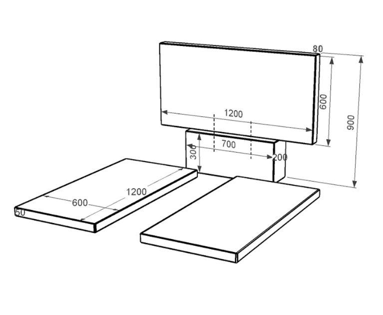 Размеры Гранитный памятник высотой 90 см двойной из черного гранита Коростышев без резных работ к17-kor-pf-60-120-08-001