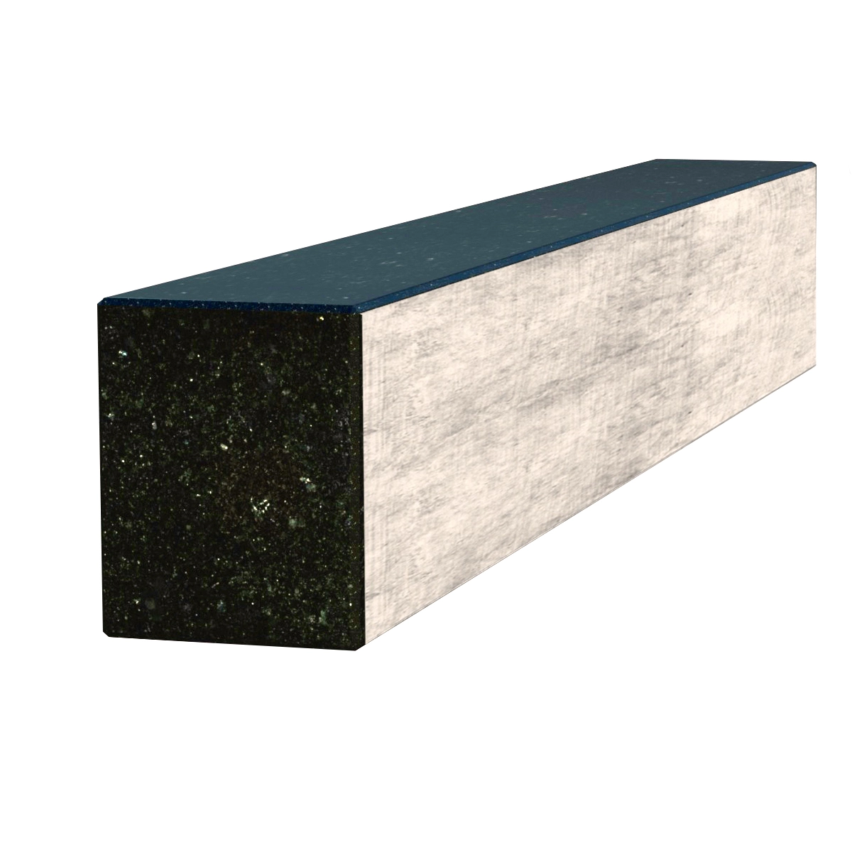 С других сторон Брус для цветника на могилу с лицевой (тыльной) стороны 700x100x80 из гранита с полированными фасками Коростышевского карьера br-kor-pf-70-10-08