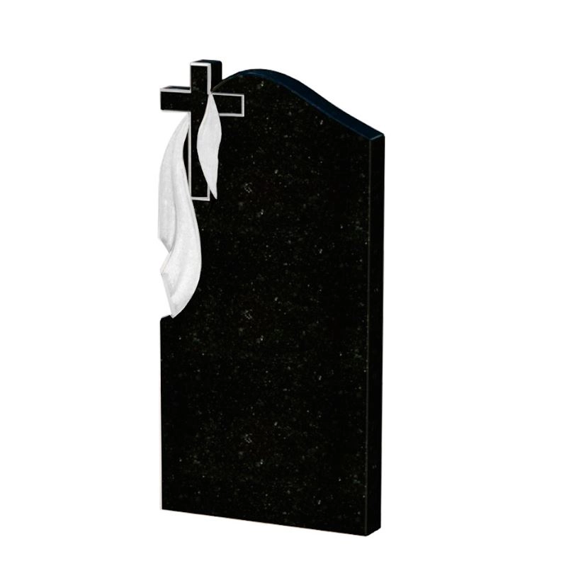 Основне Стела для пам'ятника ліва 1000x500x80 з граніту вертикальна з полірованими фасками Коростишівського кар'єру st-kor-pf-100-50-08-142