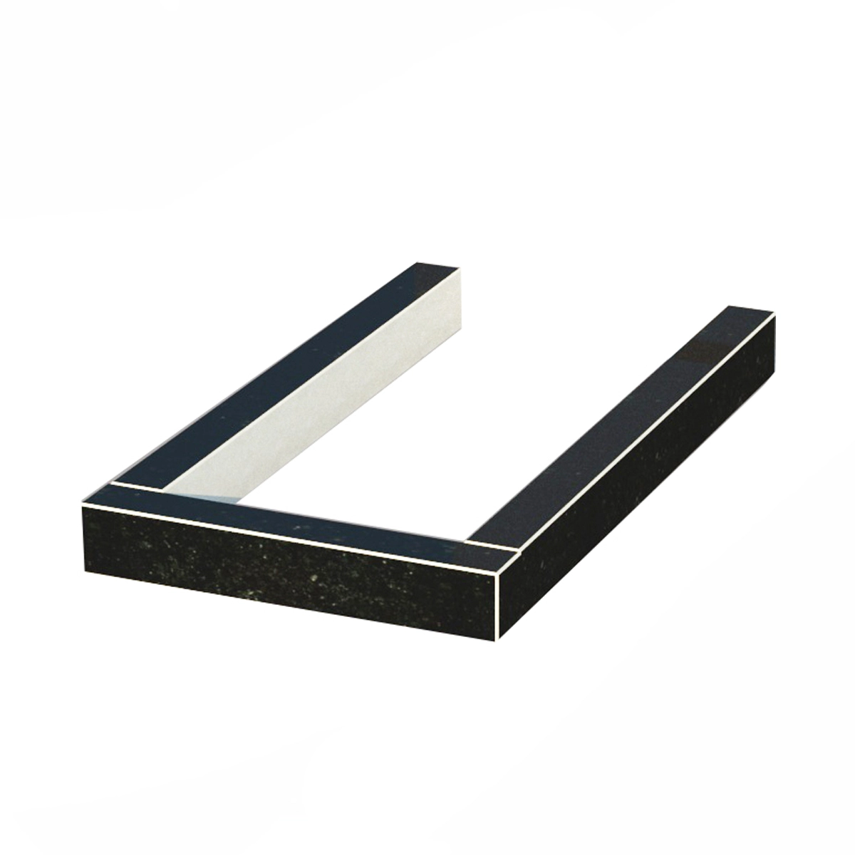 Основне Квітник на пам'ятник Коростишівського кар'єру 1080x600x100 з граніту серія Базіс із неполірованими фасками cv-kor-npf-1080-600