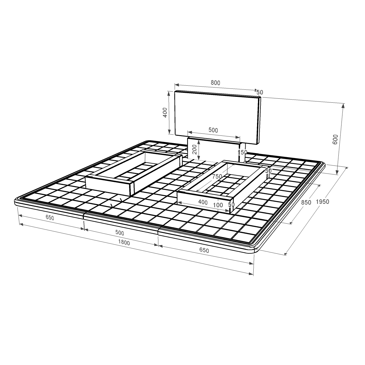 Размеры Гранитный памятник надгробный с двумя надгробиями двойной из черного гранита Коростышев без резных работ к14-kor-npf-40-80-05-001-pbd3