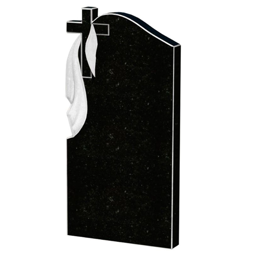 Основне Стела пам'ятника ліва 1200x600x80 з граніту вертикальна із неполірованими фасками Коростишівського кар'єру st-kor-npf-120-60-08-142