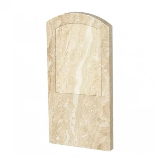 Основное Стела памятника высотой 120 см 1200x600x80 из мрамора вертикальная с полированными фасками из мрамора Дайна st-dan-pf-120-60-08-009