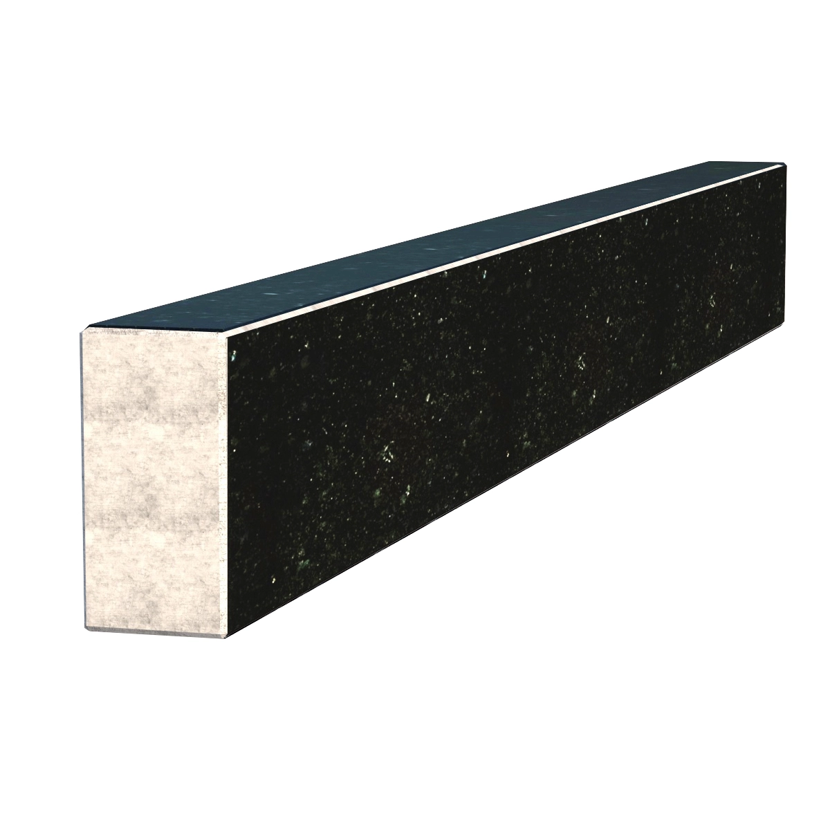 Основное Брус для цветника на могилу толщиной 5 см из гранита боковой с не полированными фасками Коростышевского карьера br-kor-npf-80-10-05