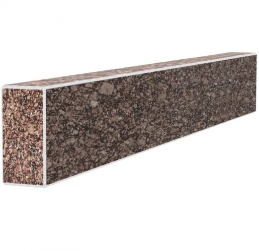 Брус для цветника и гробницы боковой стороны 800x100x50 из гранита с неполированными фасками из Токовского гранита br-tok-npf-80-10-05