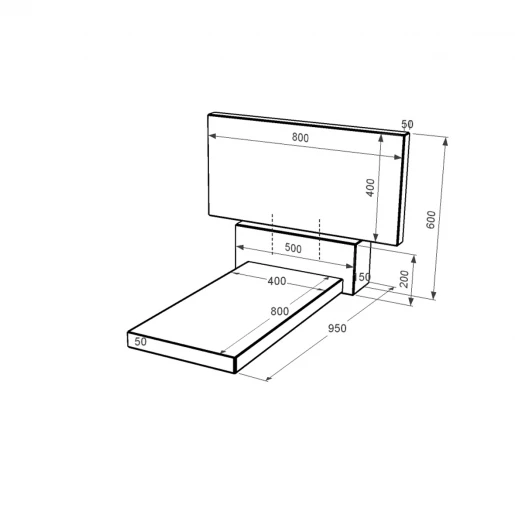 Розміри Гранітний пам'ятник стела 40х80 см 600x800x1000 одинарний серія Базіс 001 із чорного граніту Коростишівського кар'єру к7-kor-npf-40-80-05-001
