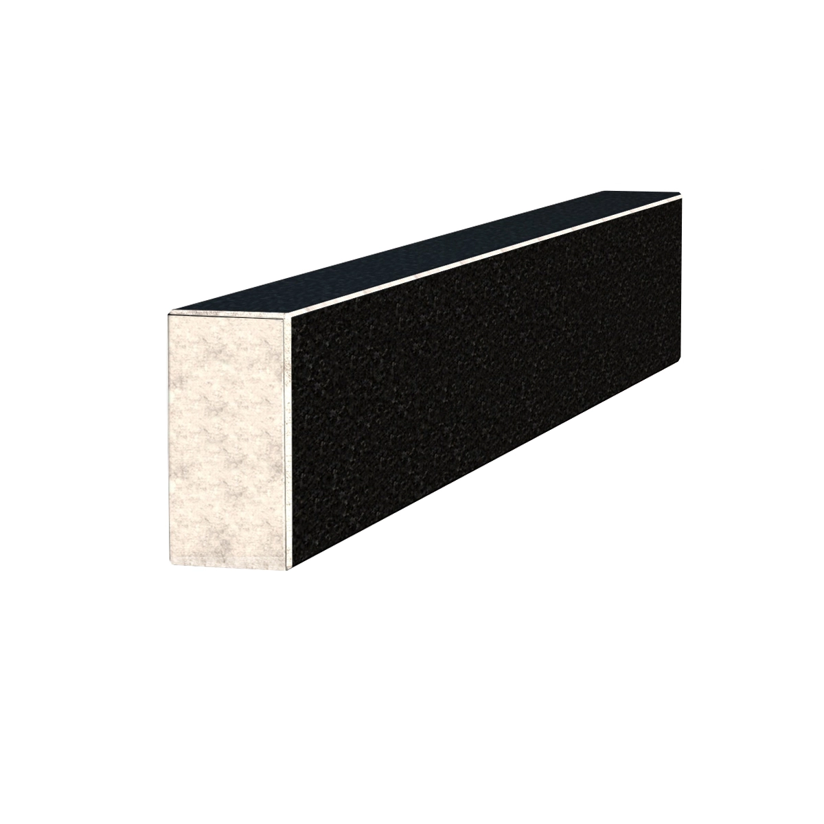 Основное Брус для цветника и гробницы длиной 75 см 750x100x50 из гранита боковой с неполированными фасками Букинского карьера br-buk-npf-75-10-05