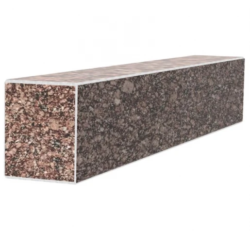 Брус для квітника та гробниці елітний 600x100x80 з граніту лицьовий (тильний) із неполірованими фасками з Токівського граніту br-tok-npf-60-10-08