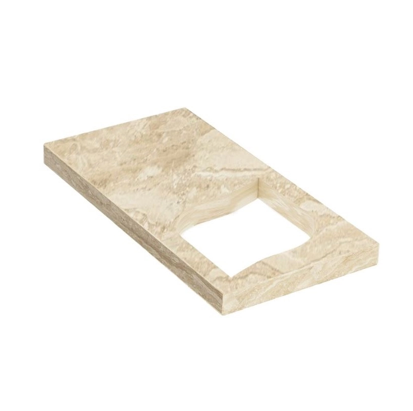 Основне Надгробна плита кольорова 800x400x50 з мармуру Дайна з полірованими фасками серія Лист права pl-dan-pf-pt-80-40-05-LISTOK-r