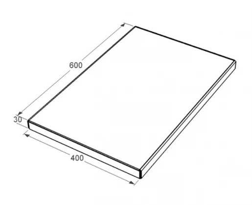 Розміри Мармурова плитка прямокутна 400x600x30 мармур Сівек ptk-siv-npf-nt-60-40-03