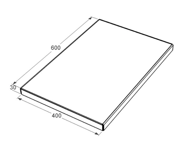 Розміри Мармурова плитка прямокутна 400x600x30 мармур Сівек ptk-siv-npf-nt-60-40-03
