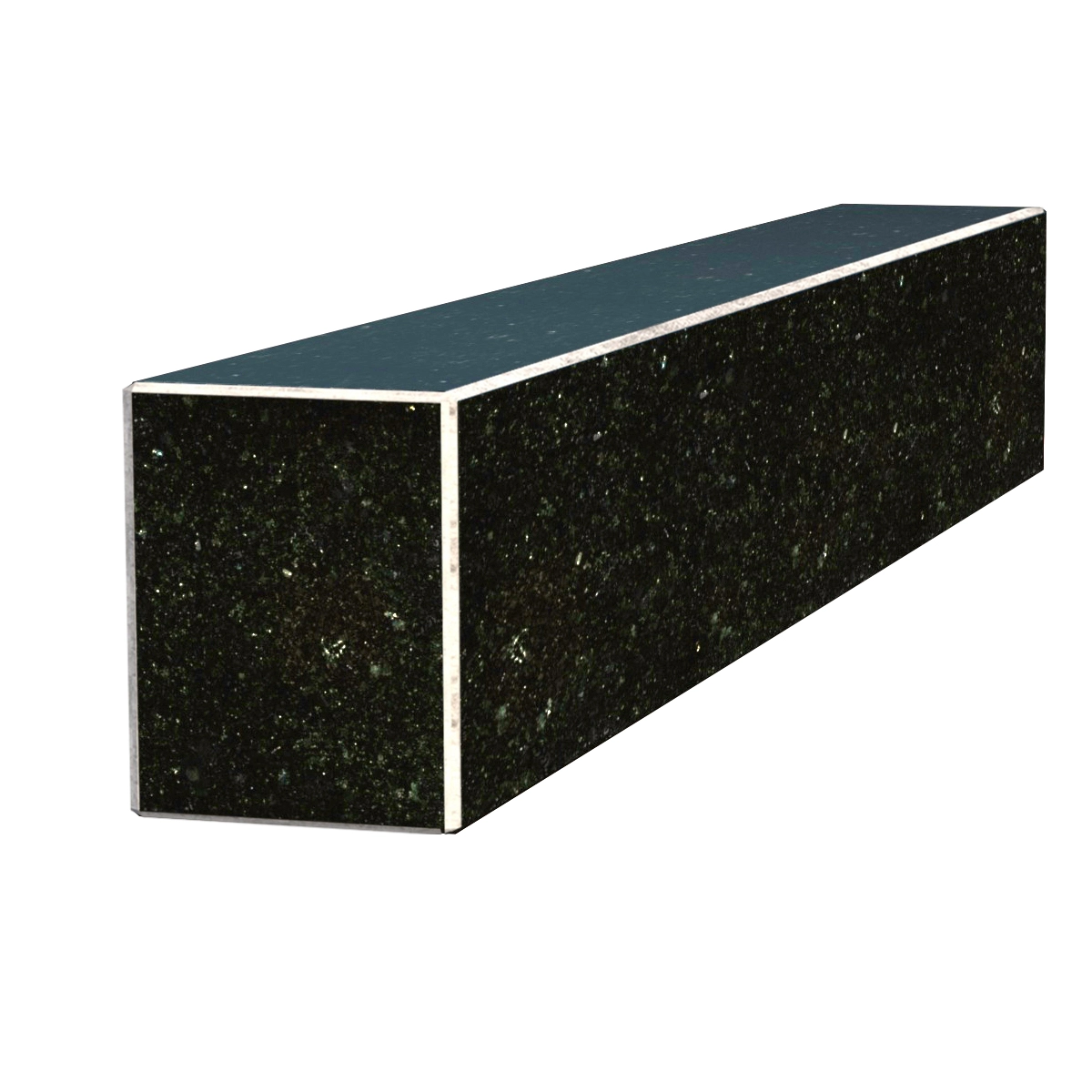 Основное Брус для цветника на могилу длиной 70 см 700x100x80 из гранита лицевой (тыльный) с неполированными фасками Коростышевского карьера br-kor-npf-70-10-08