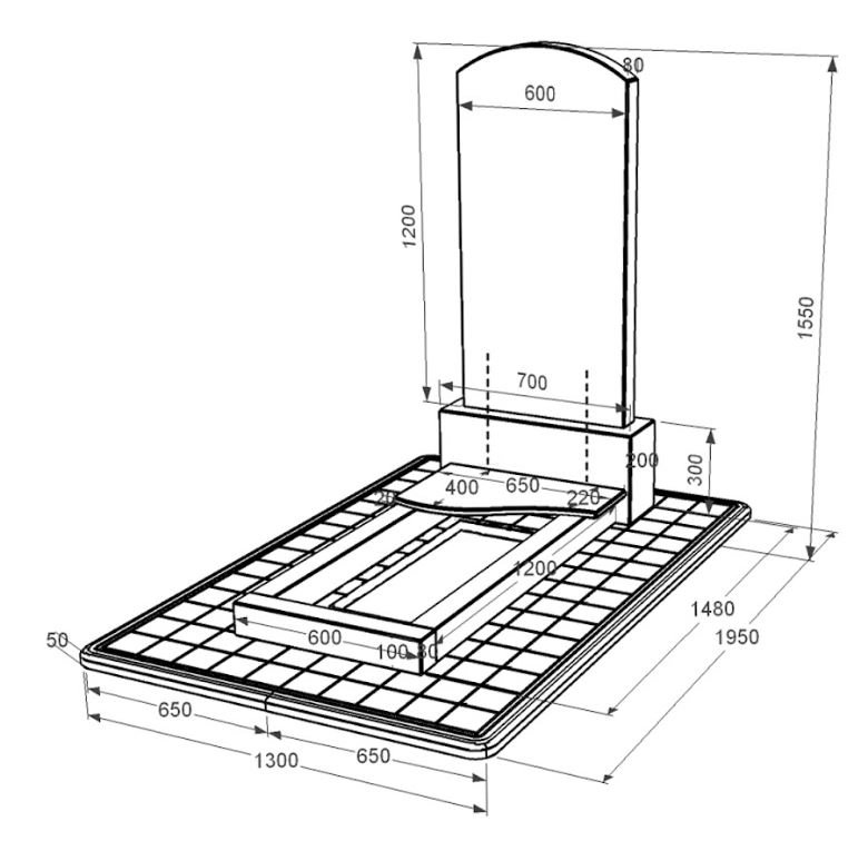 Размеры Гранитный памятник стела 120х60 см одинарный с волной резной из черного гранита Коростышев Дуга 009 к3-kor-npf-120-60-08-009-pbd3