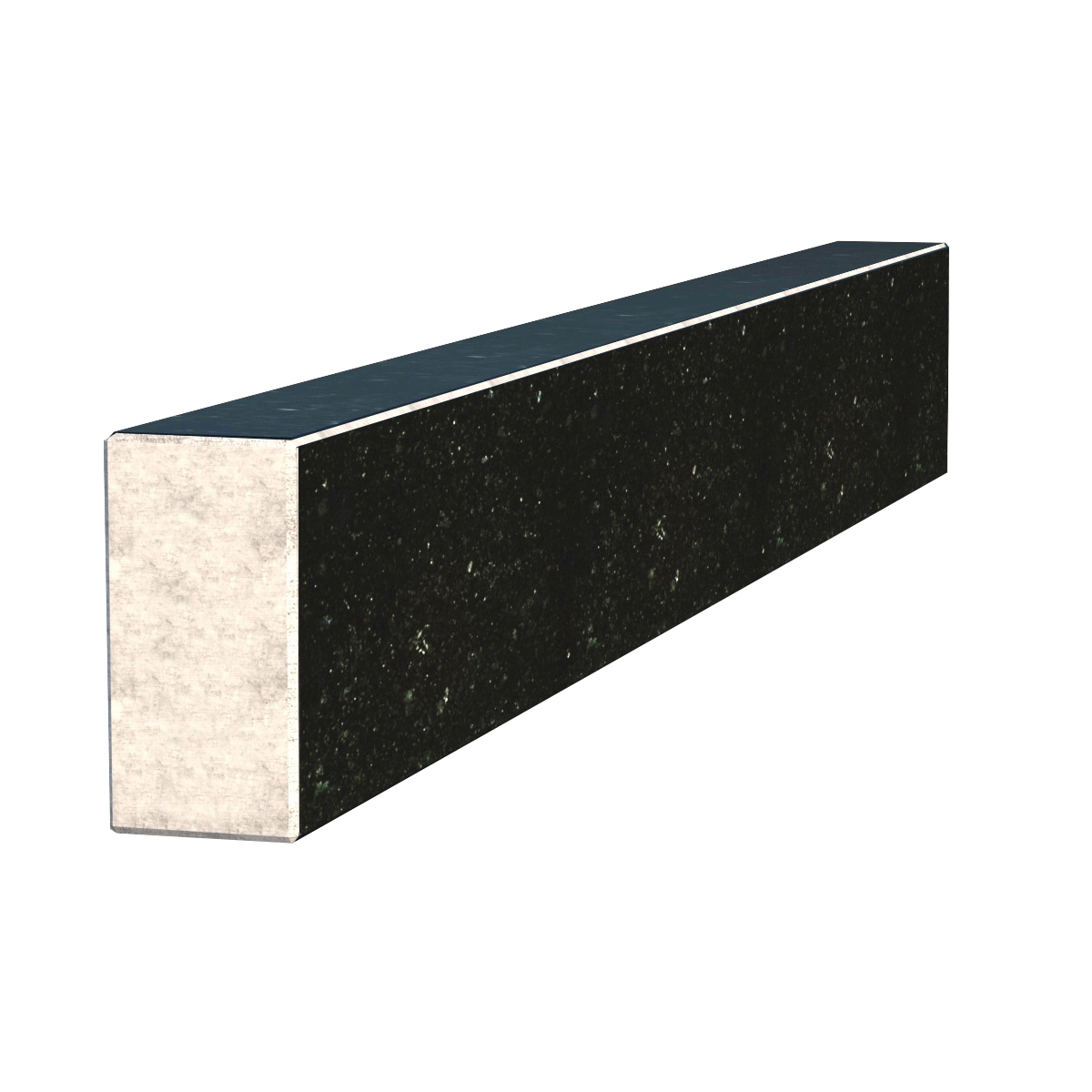 Основне Брус для квітника на могилу довжиною 105 см 1050x100x50 з граніту бічні із неполірованими фасками Коростишівського кар'єру br-kor-npf-105-10-05