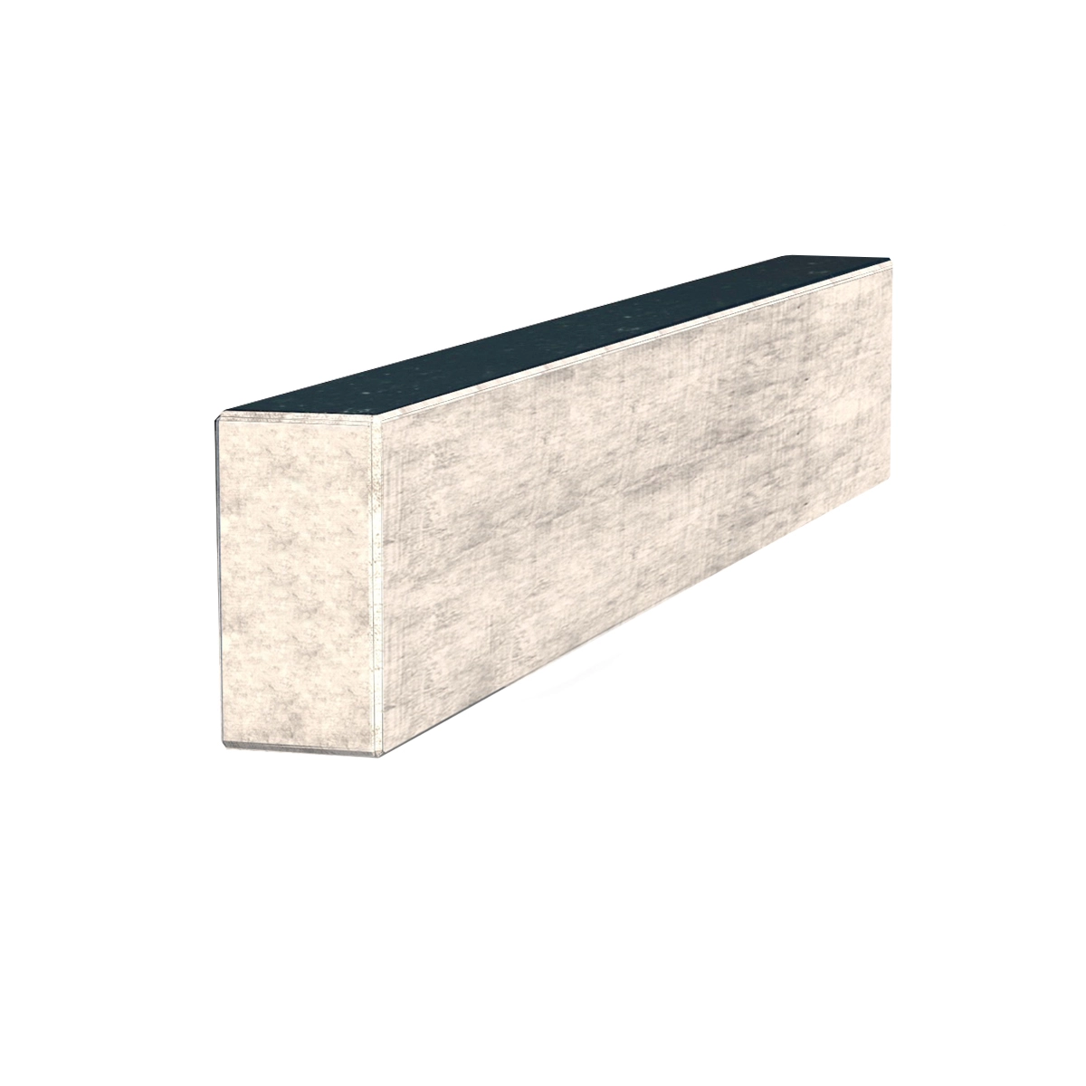 З інших боків Брус для квітника та гробниці на кладовище 750x100x50 з граніту бічний із неполірованими фасками Коростишівського кар'єру br-kor-npf-75-10-05