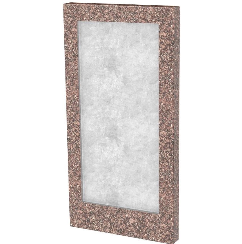 Основное Стела памятника из Ток гранита 800x400x50 вертикальная с полированными фасками stn-tok-pf-80-40-05-001