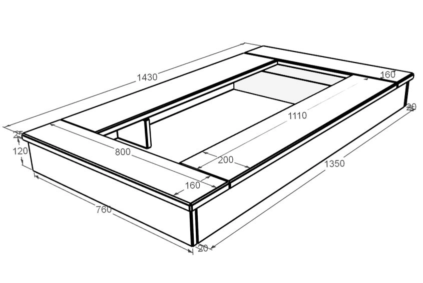 Розміри Цоколь на могилу з бежевого мармуру Дайна ck-dan-pf-143-80-14