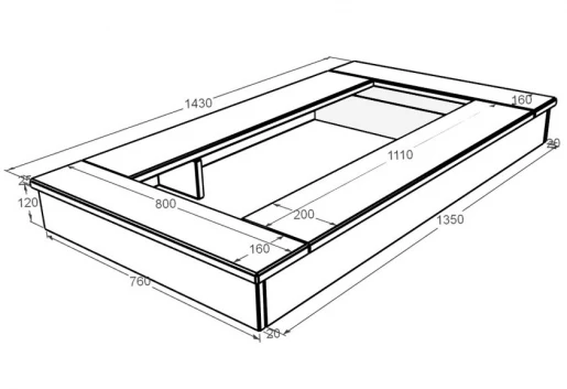 Размеры Цоколь на кладбище прямоугольный из белого мрамора Волокас ck-vol-pf-143-80-14
