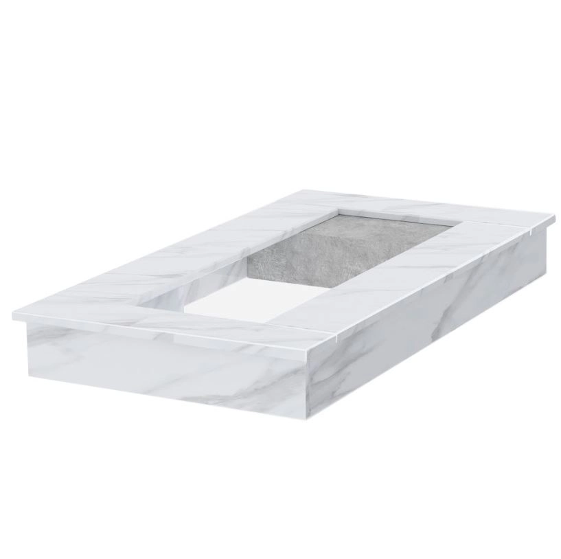 Основне Цоколь на могилу з білого мармуру Волокас ck-vol-pf-120-65-14